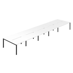 [SYN1680COGPLWHBK10P] Synergy 10P Bench Desk|1600X800mm|GoalPost|White/Black