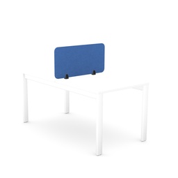 [PET7940BL] Desk Mounted Plain Straight Top PET Screen 2 radius corners | 790 x 400 | Blue