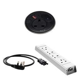 [MAL1C00B243] MALMO IN DESK GROMMET POWER BUNDLE BLACK