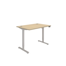 [CORESM1280CPOKSV] Office Rectangular Single Motor Sit Stand Desk  (FSC) | 1200X800 | Oak/Silver