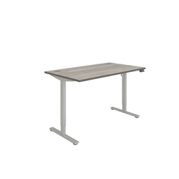 [CORESM1480CPGOAKSV] Office Rectangular Single Motor Sit Stand Desk  (FSC) | 1400X800 | Grey Oak/Silver