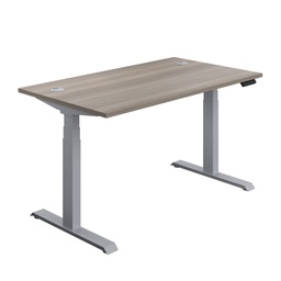 [ECSS1880CPGOSV] Economy Sit Stand Desk (FSC) | 1800 X 800 | Grey Oak/Silver | 
