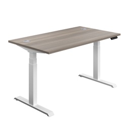 [ECSS1880CPGOWH] Economy Sit Stand Desk (FSC) | 1800 X 800 | Grey Oak/White | 