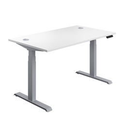 [ECSS1880CPWHSV] Economy Sit Stand Desk (FSC) | 1800 X 800 | White/Silver | 