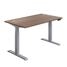 [ECSS1880CPDWSV] Economy Sit Stand Desk (FSC) | 1800 X 800 | Dark Walnut/Silver | 