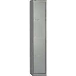 [BY09212] Bisley|2 Door|Steel|Locker|305X305X1802|Goose Grey