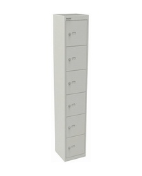 [BY09214] Bisley|6 Door|Steel|Locker|305X305X1802|Goose Grey