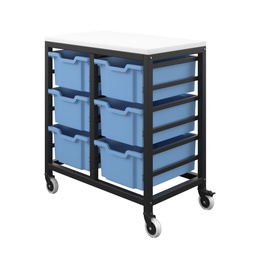 [T-STOR-6D-F02BLUE] Titan Storage Unit with Tray Drawers