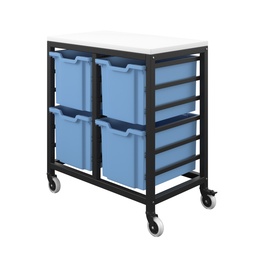 [T-STOR-4D-F25BLUE] Titan Storage Unit with Tray Drawers