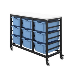 [T-STOR-9D-F02BLUE] Titan Storage Unit with Tray Drawers