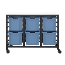 [T-STOR-6D-F25BLUE] Titan Storage Unit with Tray Drawers