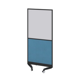 [TKT3SKT0818BKUNB2] Mobile Type 3 Half Glazed Screen Black Frame  - 800W X 1800H Band 2