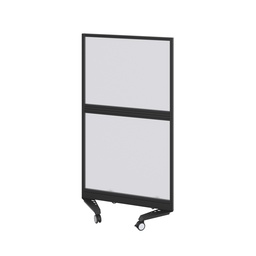 [TKT4SKT0815BKUNB1] Mobile Type 4 Fully Glazed Screen Black Frame  - 800W X 1500H Band 1