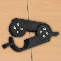 [UDLMBK] Under Desk Linking Mechanism Black (Pair) (FSC)
