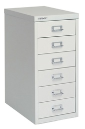[H29/6NLG/G] Bisley|6 Multidrawer|Steel|Filing Cabinet|279X380X590|Grey