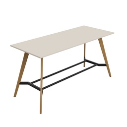 PLATEAU POSEUR RECTANGULAR TABLE WITH OAK LEGS