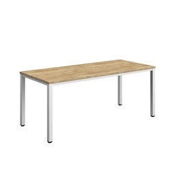 [ZFIMT1880NNOWH] Fraction Infinity Rectangular Meeting Table (FSC) | 1800 X 800 | Natural Nebraska Oak/White