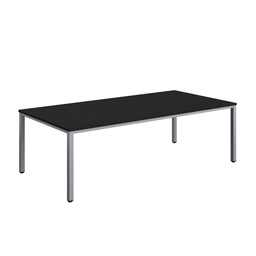 [ZFIMT2412BKSV] Fraction Infinity Rectangular Meeting Table (FSC) | 2400 X 1200 | Black/Silver