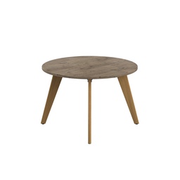 [ZPLA1200DGNO] PLATEAU 1200 ROUND TABLE - GREY NEBRASKA OAK WITH OAK LEGS