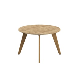 [ZPLA1200DNNO] PLATEAU 1200 ROUND TABLE - NATURAL NEBRASKA OAK WITH OAK LEGS