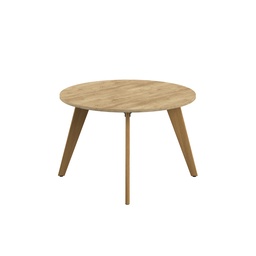 [ZPLA1200DNNO] PLATEAU 1200 ROUND TABLE - NATURAL NEBRASKA OAK WITH OAK LEGS