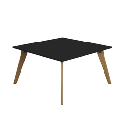 [ZPLA1414SBK] PLATEAU SQUARE TABLE WITH OAK LEGS
