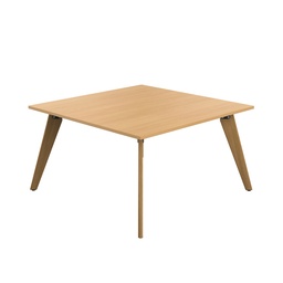 [ZPLA1414SB] PLATEAU 1400 SQUARE TABLE - ELLMAU BEECH WITH OAK LEGS