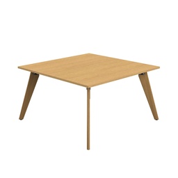 [ZPLA1414SSO] PLATEAU 1400 SQUARE TABLE - SORANO OAK WITH OAK LEGS