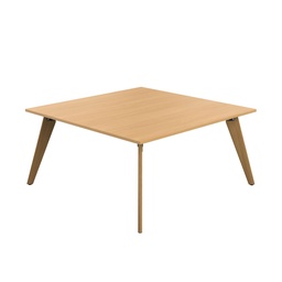 [ZPLA1616SB] PLATEAU 1600 SQUARE TABLE - ELLMAU BEECH WITH OAK LEGS