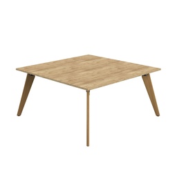 [ZPLA1616SNNO] PLATEAU 1600 SQUARE TABLE - NATURAL NEBRASKA OAK WITH OAK LEGS