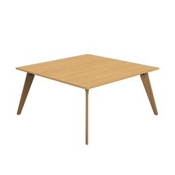 [ZPLA1616SSO] PLATEAU 1600 SQUARE TABLE - SORANO OAK WITH OAK LEGS