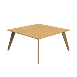 [ZPLA1616SSO] PLATEAU 1600 SQUARE TABLE - SORANO OAK WITH OAK LEGS