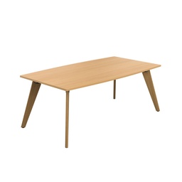 [ZPLA2010BB] PLATEAU 2000 X 1000 BARREL TABLE - ELLMAU BEECH WITH OAK LEGS