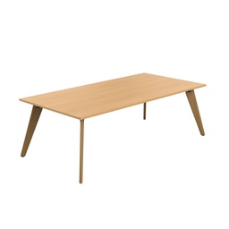 [ZPLA2412RB] PLATEAU 2400 X 1200 RECTANGULAR TABLE - ELLMAU BEECH WITH OAK LEGS
