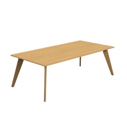 [ZPLA2412RSO] PLATEAU 2400 X 1200 RECTANGULAR TABLE - SORANO OAK WITH OAK LEGS