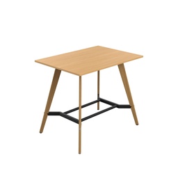 [ZPLAP1410RB] PLATEAU POSEUR 1400 X 1000 RECTANGULAR TABLE - ELLMAU BEECH WITH OAK LEGS