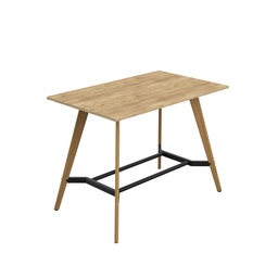 [ZPLAP1610RNNO] PLATEAU POSEUR 1600 X 1000 RECTANGULAR TABLE - NATURAL NEBRASKA OAK WITH OAK LEGS