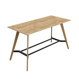[ZPLAP2210RNNO] PLATEAU POSEUR 2200 X 1000 RECTANGULAR TABLE - NATURAL NEBRASKA OAK WITH OAK LEGS