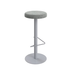 [CH2687SVPUNB2] Contract High Silver Frame, Wire Footrest Plain Top Stool Unlimited Band 2