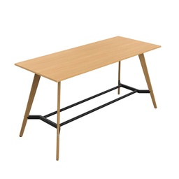 [ZPLAP2410RB] PLATEAU POSEUR 2400 X 1000 RECTANGULAR TABLE - ELLMAU BEECH WITH OAK LEGS