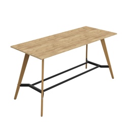 [ZPLAP2410RNNO] PLATEAU POSEUR 2400 X 1000 RECTANGULAR TABLE - NATURAL NEBRASKA OAK WITH OAK LEGS