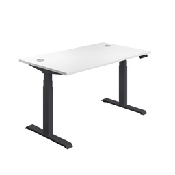 [ECSS1480CPWHBK] Economy Sit Stand Desk 1400 X 800 White-Black (FSC)