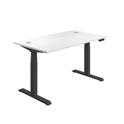 [ECSS1680CPWHBK] Economy Sit Stand Desk 1600 X 800 White-Black (FSC)